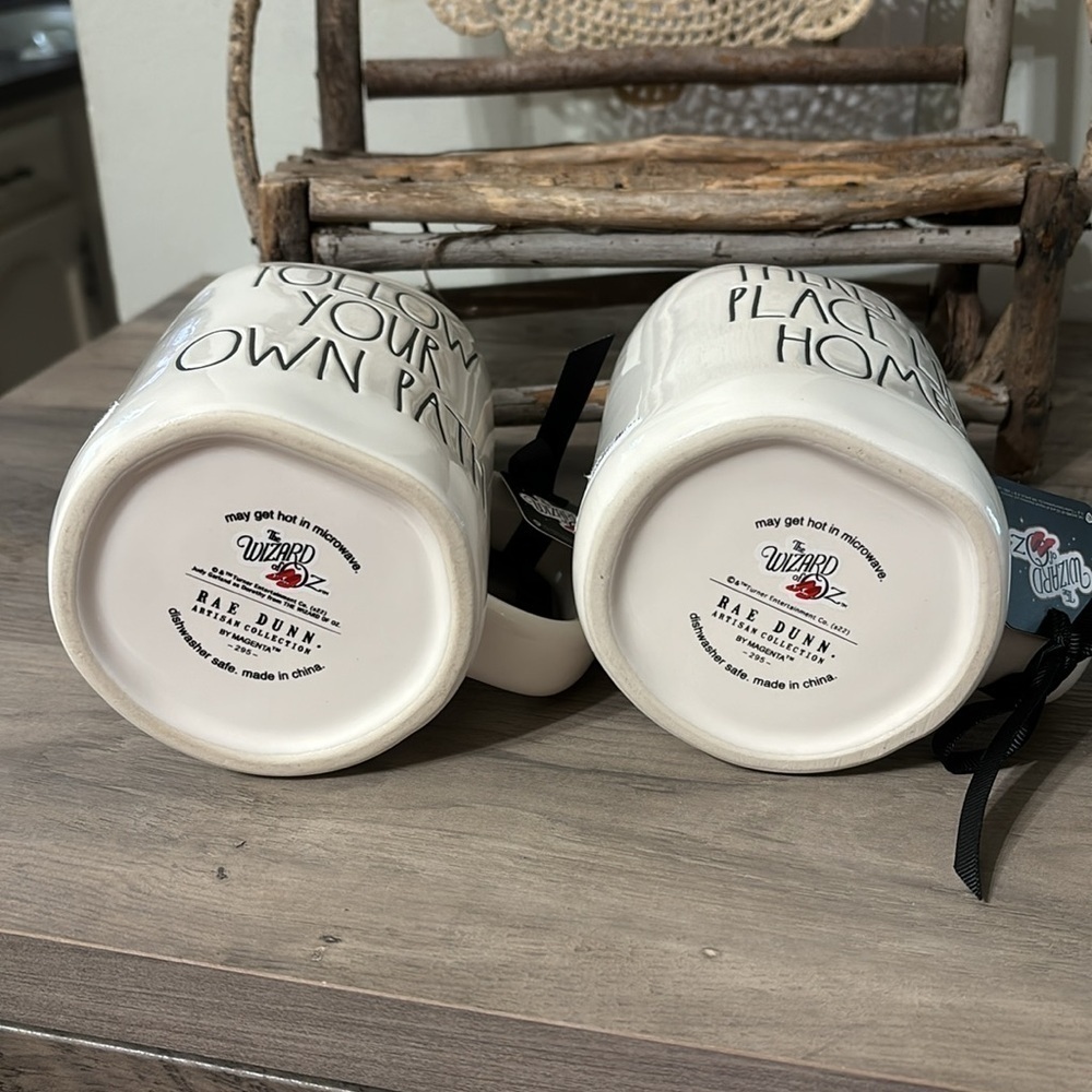 NWT RAE DUNN WIZARD OF OZ FOLLOW YOUR PATH AND THERE'S NO PLACE LIKE HOME MUGS - Picture 4 of 9